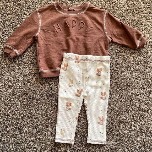 Grayson Mini 2 piece “HAPPY” set size 12 months - Picture 1 of 3